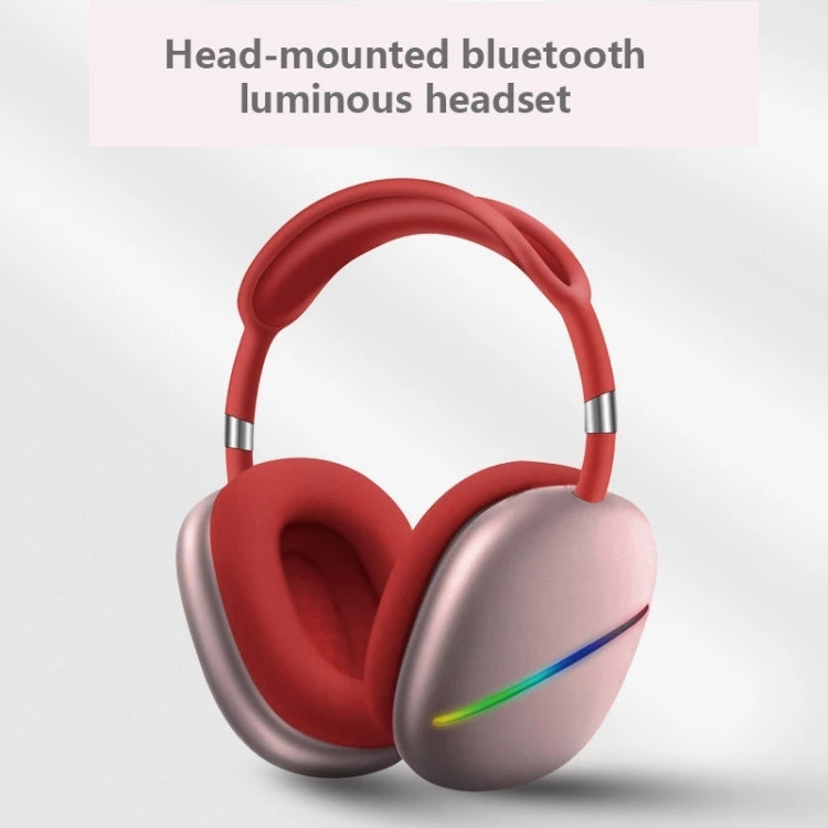 AKZ MAX10 Head-mounted RGB Wireless Bluetooth Music Headset With Microphone, Supports TF Card(Black)