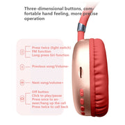 AKZ MAX10 Head-mounted RGB Wireless Bluetooth Music Headset With Microphone, Supports TF Card(Red)