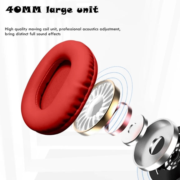 AKZ MAX10 Head-mounted RGB Wireless Bluetooth Music Headset With Microphone, Supports TF Card(Gold)