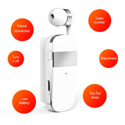 K53 Stereo Wireless Bluetooth Headset Calls Remind Vibration Wear-Clip Driver Auriculares Earphone For Phone(Gray)