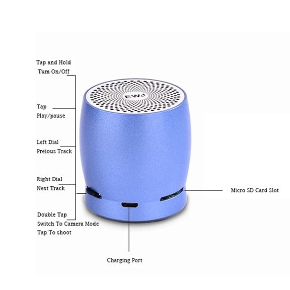 EWA A1 Portable TWS Bluetooth Wireless Speaker IPX5 Water-resistant Support TF Card(Gold)