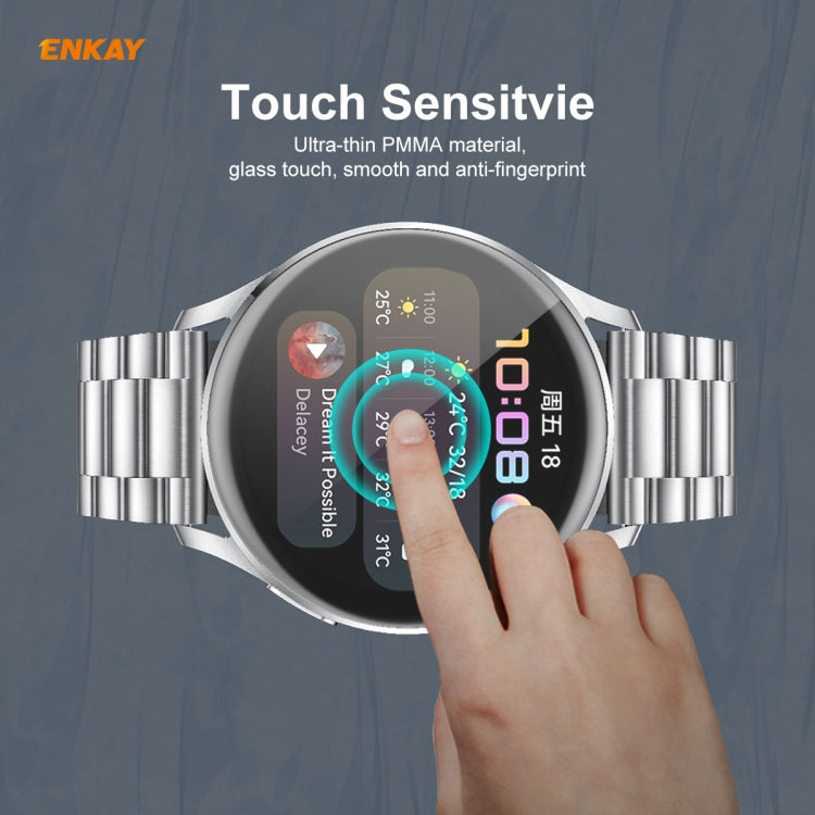 1 PC For Huawei WATCH 3 46mm ENKAY Hat-Prince 3D Full Coverage Soft PC Edge + PMMA HD Screen Protector Film
