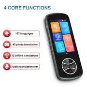 V10 3.0 inch Touch Screen Smart Translator 107 Languages with Offline Translation / Photo Translation(Black)