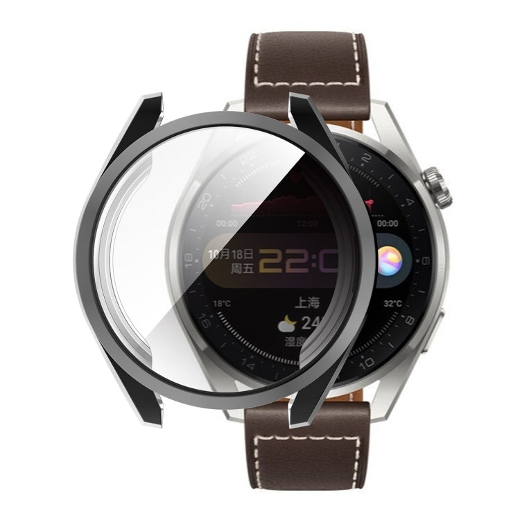 For Huawei Watch 3 Pro 48mm ENKAY Hat-Prince Full Coverage Transparent Soft Case TPU HD Clear Cover(Black) - Watch Cases by ENKAY