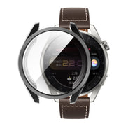 For Huawei Watch 3 Pro 48mm ENKAY Hat-Prince Full Coverage Transparent Soft Case TPU HD Clear Cover(Black) - Watch Cases by ENKAY
