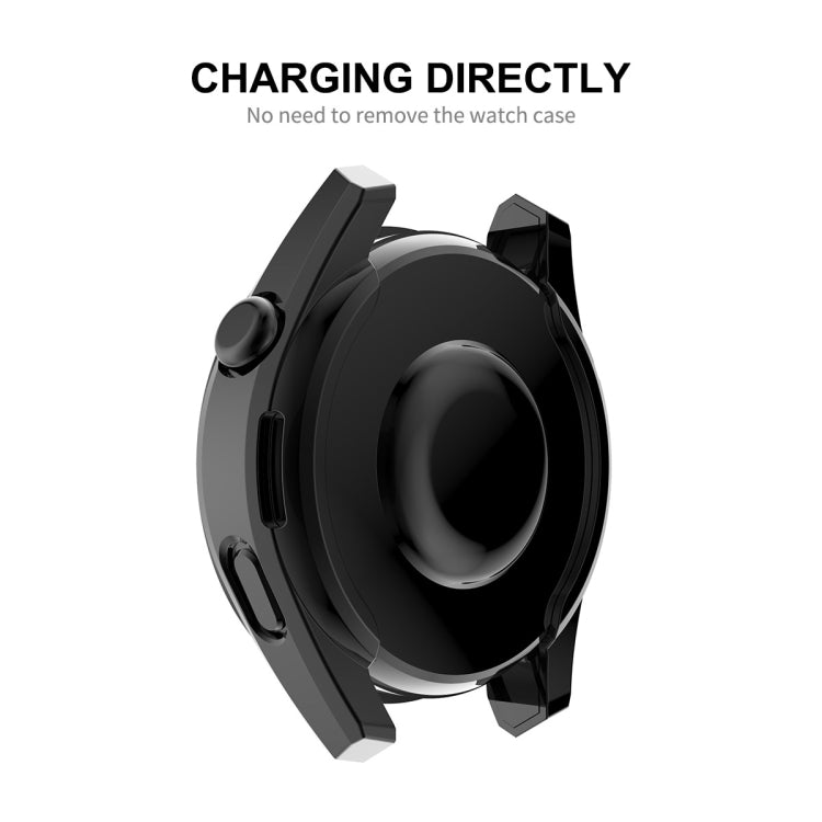 For Huawei Watch 3 Pro 48mm ENKAY Hat-Prince Full Coverage Transparent Soft Case TPU HD Clear Cover(Black) - Watch Cases by ENKAY