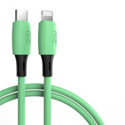 ENKAY Hat-Prince ENK-CB209 PD 20W 3A Type-C to 8 Pin Silicone Data Sync Fast Charging Cable, Cable Length: 1.2m(Green)