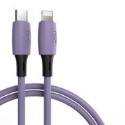 ENKAY Hat-Prince ENK-CB209 PD 20W 3A Type-C to 8 Pin Silicone Data Sync Fast Charging Cable, Cable Length: 1.2m(Purple)