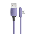 ENKAY Hat-Prince ENK-CB211 2.4A USB to 8 Pin 90 Degree Elbow Silicone Data Sync Fast Charging Cable, Cable Length: 1.8m(Purple) - Normal Style Cable by ENKAY | Online Shopping South Africa | PMC TechLife | Buy Now Pay Later Mobicred