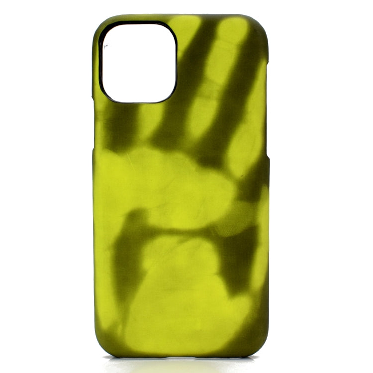 For iPhone 13 Pro Paste Skin + PC Thermal Sensor Discoloration Case (Black Green)