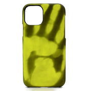 For iPhone 13 Pro Paste Skin + PC Thermal Sensor Discoloration Case (Black Green)