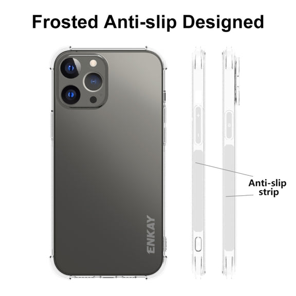 For iPhone 13 Pro Max Hat-Prince ENKAY Clear TPU Shockproof Soft Case Drop Protection Cover