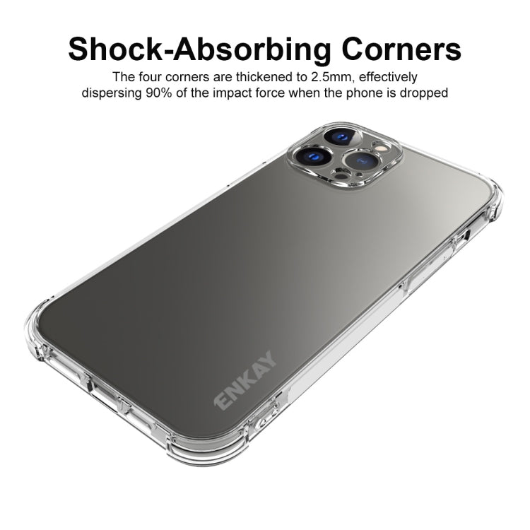 For iPhone 13 Pro Max Hat-Prince ENKAY Clear TPU Shockproof Soft Case Drop Protection Cover