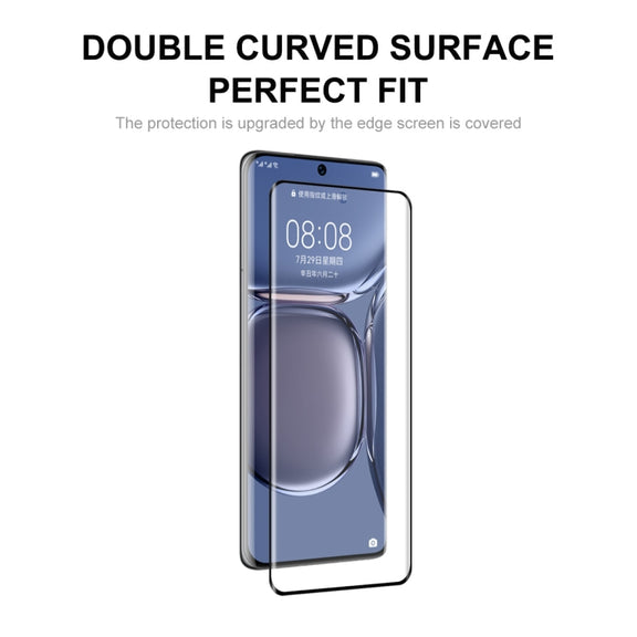 2 PCS For Huawei P50 Pro ENKAY 3D Heat Bending Tempered Glass Film