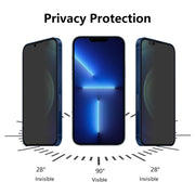 For iPhone 13 Pro Max 2pcs ENKAY Hat-Prince Full Coverage 28 Degree Privacy Screen Protector Anti-spy Tempered Glass Film