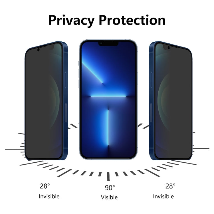 For iPhone 13 Pro Max 5pcs ENKAY Hat-Prince Full Coverage 28 Degree Privacy Screen Protector Anti-spy Tempered Glass Film