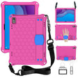 For Lenovo Tab M10 TB-X505X/F Honeycomb Design EVA + PC Material Four Corner Anti Falling Flat Protective Shell with Strap(RoseRed+Blue) - free shipping - PMC TechLife - Order now!