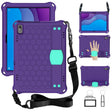For Lenovo Tab M10 TB-X505X/F Honeycomb Design EVA + PC Material Four Corner Anti Falling Flat Protective Shell with Strap(Purple+Aqua) - free shipping - PMC TechLife - Order now!