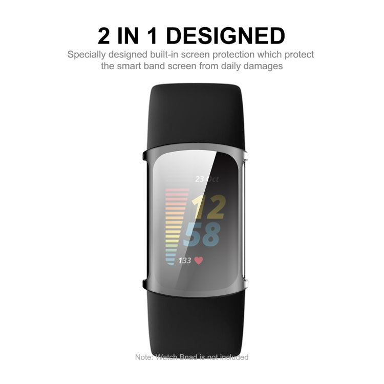 For Fitbit Charge 5 / Charge 6 ENKAY Hat-Prince Full Coverage Transparent Soft Case TPU HD Clear Cover - Watch Cases by ENKAY