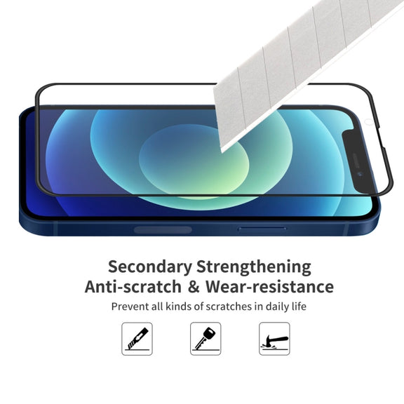 For iPhone 13 Pro Max 2pcs ENKAY Hat-Prince Anti-drop Full Glue Tempered Glass Full Screen Film Anti-fall Protector