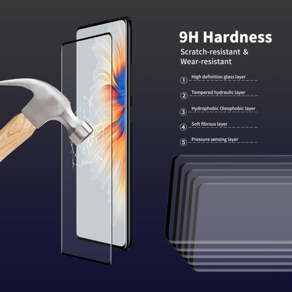 5 PCS For Xiaomi Mix 4 ENKAY Hat-Prince 3D Curved Explosion-proof Full Coverage Film Heat Bending Tempered Glass Protector