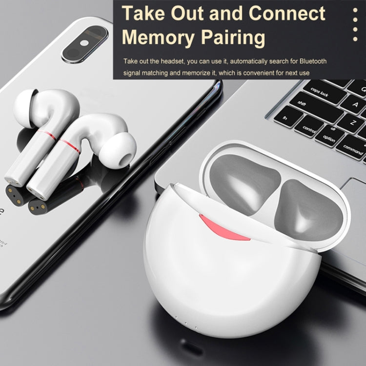 T&G T50 Sport TWS Bluetooth Earphone HIFI Noise Canceling Handfree Earbuds with Microphone(White)