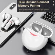 T&G T50 Sport TWS Bluetooth Earphone HIFI Noise Canceling Handfree Earbuds with Microphone(White)