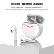 T&G T50 Sport TWS Bluetooth Earphone HIFI Noise Canceling Handfree Earbuds with Microphone(White)