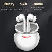 T&G T50 Sport TWS Bluetooth Earphone HIFI Noise Canceling Handfree Earbuds with Microphone(White)