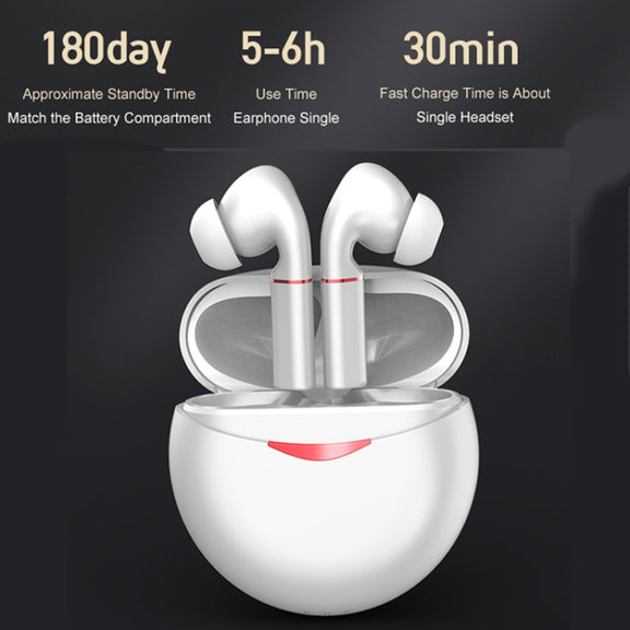T&G T50 Sport TWS Bluetooth Earphone HIFI Noise Canceling Handfree Earbuds with Microphone(White)