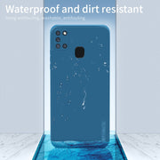 For Samsung Galaxy A21s PINWUYO Touching Series Liquid Silicone TPU Shockproof Case(Blue)