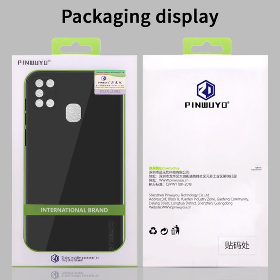 For Samsung Galaxy A31 PINWUYO Touching Series Liquid Silicone TPU Shockproof Case(Green)