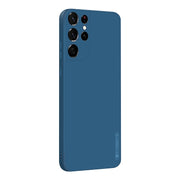 For Samsung Galaxy S21 Ultra 5G PINWUYO Touching Series Liquid Silicone TPU Shockproof Case(Blue)