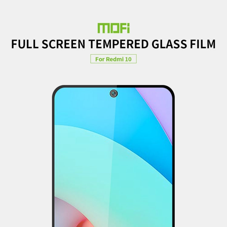 For Xiaomi Redmi 10 MOFI 9H 2.5D Full Screen Tempered Glass Film(Black)