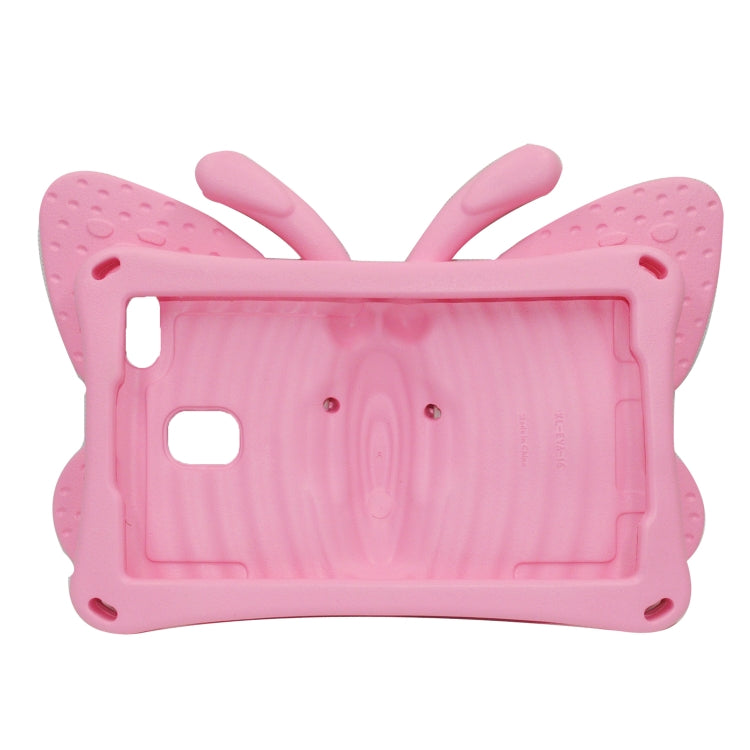 For Amazon Kindle Fire HD 8 2020 Butterfly Bracket Style EVA Children Falling Proof Cover Protective Case(Pink)