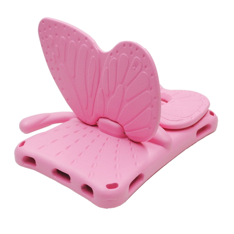 For Amazon Kindle Fire HD 8 2020 Butterfly Bracket Style EVA Children Falling Proof Cover Protective Case(Pink)