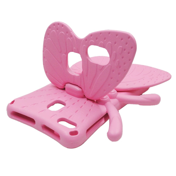 For Amazon Kindle Fire HD 8 2020 Butterfly Bracket Style EVA Children Falling Proof Cover Protective Case(Pink)