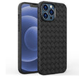 For iPhone 13 Pro Full Coverage Woven Shockproof TPU Case (Black) - iPhone 13 Pro Cases by PMC TechLife | Online Shopping South Africa | PMC TechLife | Buy Now Pay Later Mobicred