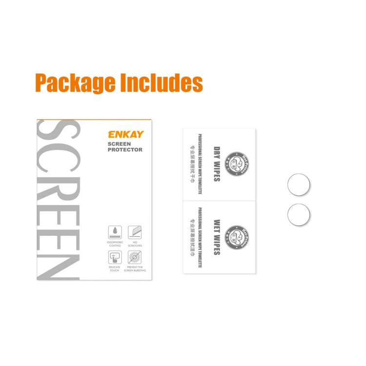 For iPhone 13 1 Set ENKAY Hat-Prince Case Friendly Tempered Glass Camera Lens Film Anti-Scratch Protector