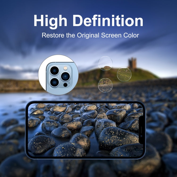 For iPhone 13 Pro / 13 Pro Max 1 Set ENKAY Hat-Prince Case Friendly Tempered Glass Camera Lens Film Anti-Scratch Protector