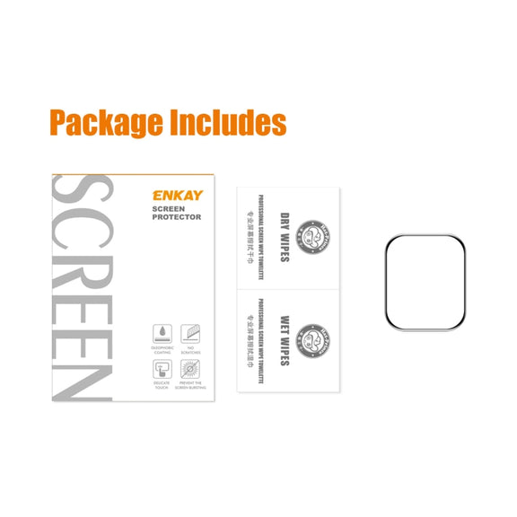 1 PC For Apple Watch Series 7 41mm ENKAY Hat-Prince 3D Full Coverage Soft PC Edge + PMMA HD Screen Protector Film