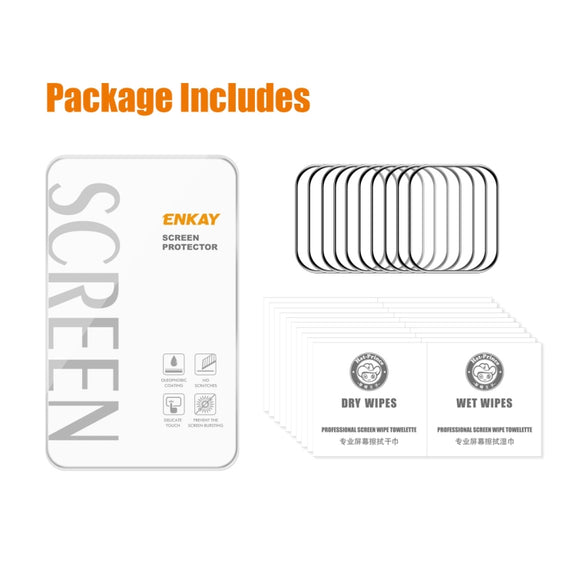 10 PCS For Apple Watch Series 7 41mm ENKAY Hat-Prince 3D Full Coverage Soft PC Edge + PMMA HD Screen Protector Film