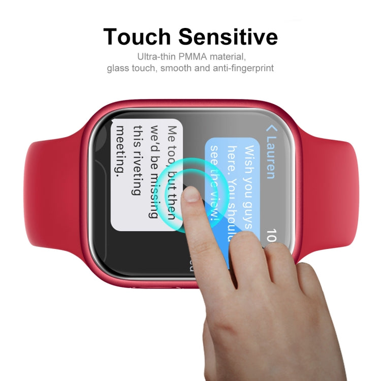 10 PCS For Apple Watch Series 7 41mm ENKAY Hat-Prince 3D Full Coverage Soft PC Edge + PMMA HD Screen Protector Film