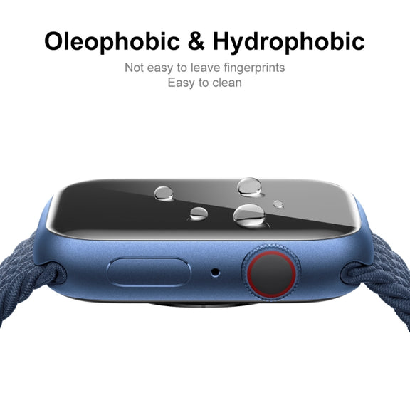 2 PCS ENKAY Hat-Prince Case Friendly 3D Full Screen PET Curved Hot Bending HD Screen Protector Film For Apple Watch Series 7 41mm(Black)