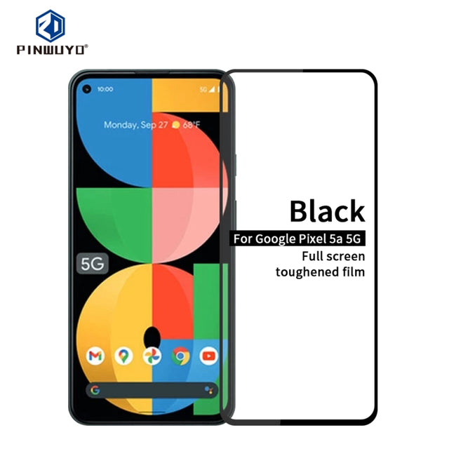 For Google Pixel 5A 5G PINWUYO 9H 2.5D Full Screen Tempered Glass Film(Black)