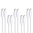 XJ-69 5 PCS 1m 3A USB-C / Type-C to Type-C TPU Charging Sync Data Cable for Mobile Phone(White) - free shipping - PMC TechLife - Order now!