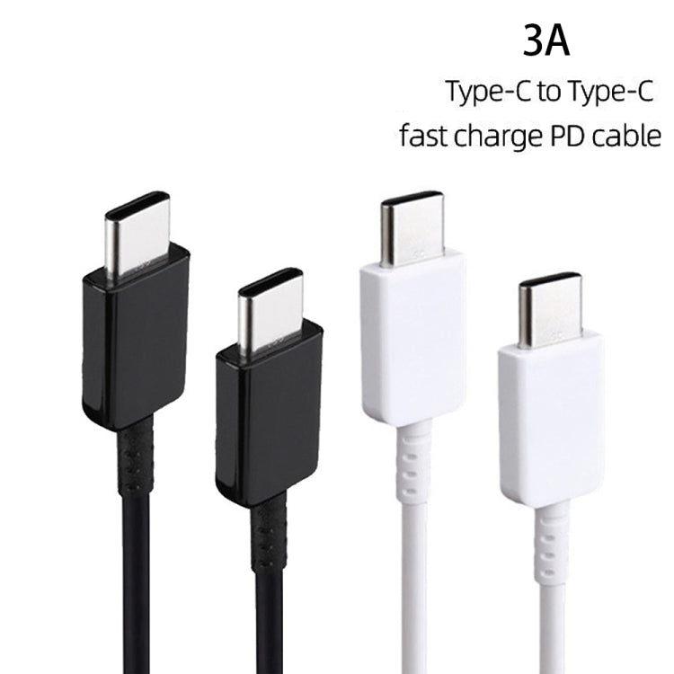 XJ-69 5 PCS 1m 3A USB-C / Type-C to Type-C TPU Charging Sync Data Cable for Mobile Phone(White)