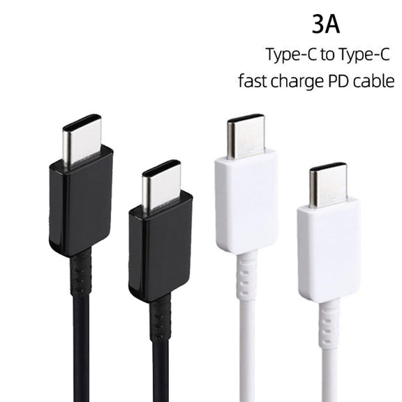 XJ-69 5 PCS 1m 3A USB-C / Type-C to Type-C TPU Charging Sync Data Cable for Mobile Phone(White)
