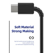 XJ-69 5 PCS 1m 3A USB-C / Type-C to Type-C TPU Charging Sync Data Cable for Mobile Phone(White)