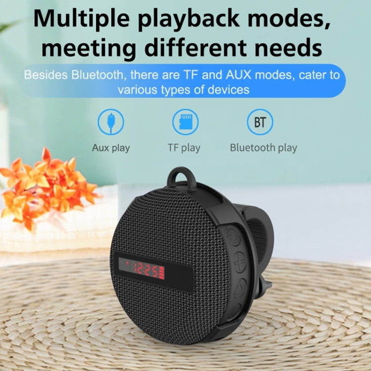 BT368 LED Digital Display Outdoor Portable IPX65 Water-resistant Bluetooth Speaker(Red)